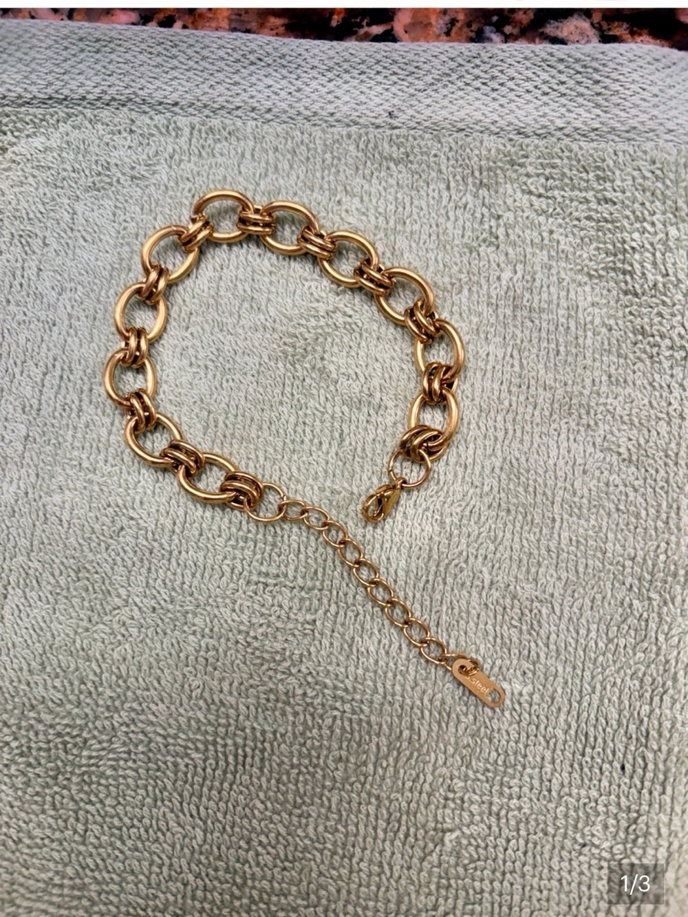 NWOT 18k yellow gold bracelet with extender